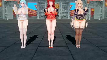 Pesta Tahun Baru Imlek Mmd Yang Menggoda Dengan Virtual Youtuber Seksi
