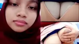 Gadis Berjilbab Merah Menggoda Di Ometv Dengan Rayuan Lidahnya Yang Menggairahkan