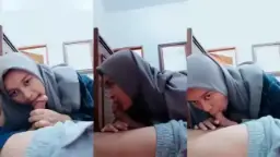 Jilbab Seksi Mengulum Batang Teman Suami