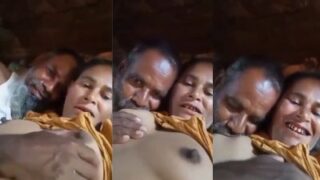 Kakek Tua Menikmati Sensasi Payudara Gadis Desi Yang Diisapnya
